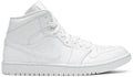 Air Jordan 1 Mid  Triple White  554724-130